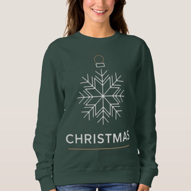 Christmas Snowflake Ornament Sweatshirt (Front)