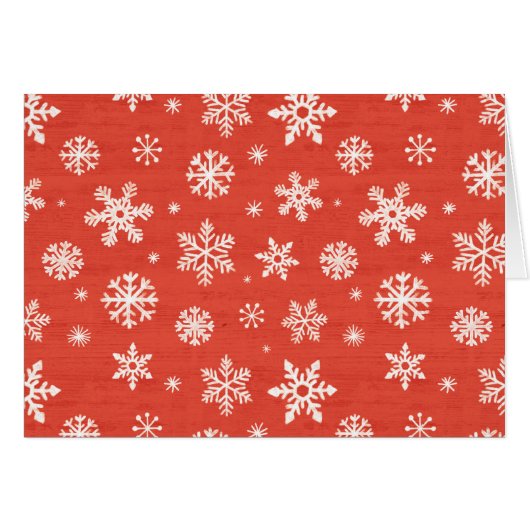Christmas Snowflake Pattern Cards (Front Horizontal)
