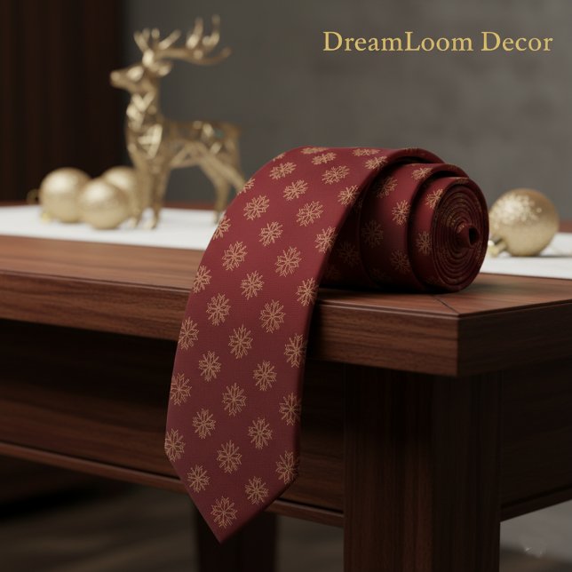 Christmas Snowflake Pattern Gift For Him Neck Tie (Creator Uploaded)