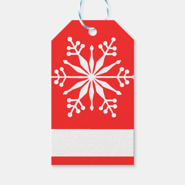 Christmas Snowflake Pattern. Gift Tag (Front)