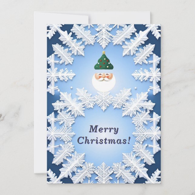 Christmas Snowflake Pattern Invitation (Front)
