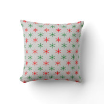 Christmas snowflake pattern throw pillow