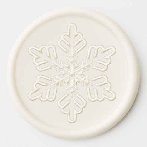 Christmas Snowflake Pearl White Wax Seal Sticker