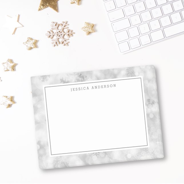Christmas Snowflake Personalized Name Post-it Notes (Creator Uploaded)