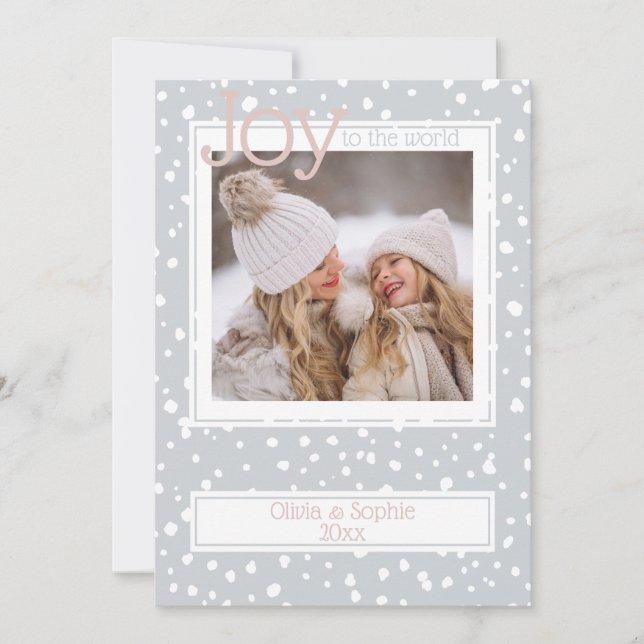 Christmas Snowflake Pewter Grey Photo Frame (Front)