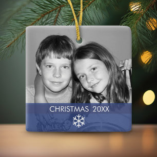 Christmas Snowflake Photo Frame - Modern Ceramic Ornament