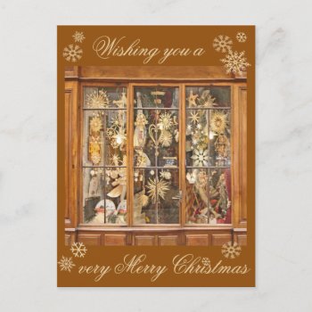 Christmas Snowflake Postcard--french Store Window Holiday Postcard by lkranieri at Zazzle