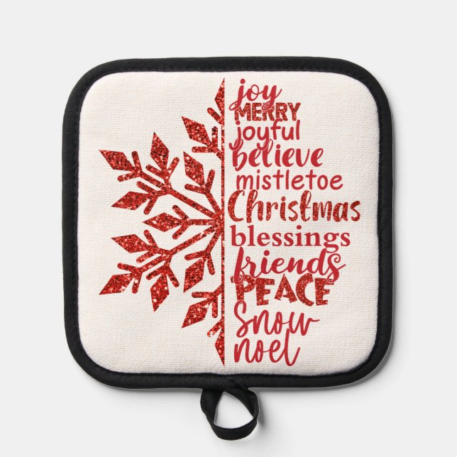 Christmas snowflake pot holder (Front)