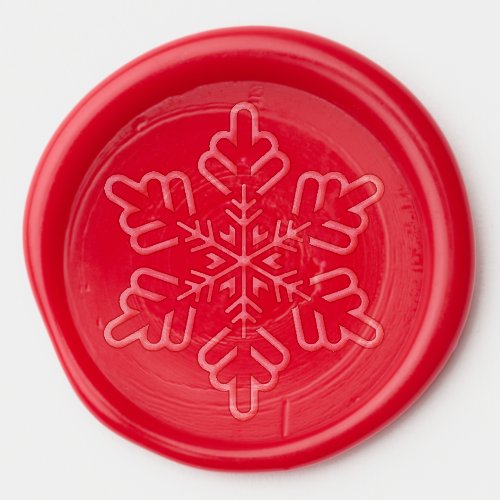 Christmas Snowflake Red Wax Seal Sticker