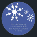 Christmas Snowflake Return Address Labels<br><div class="desc">Add a personal & stylish return address family label to the back of your holiday envelopes.</div>