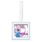 Christmas Snowflake Season's Greetings Photo Cube