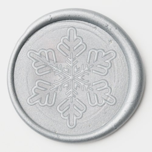 Christmas Snowflake Silver Wax Seal Sticker