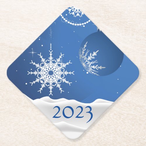 Christmas Snowflake Snow Coaster 2023 Add Name