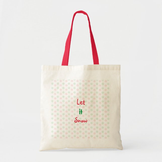 Christmas snowflake tote bag (Front)