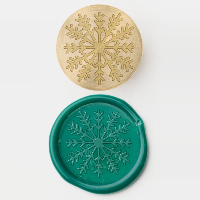 Christmas snowflake wax seal stamp (Stamped)