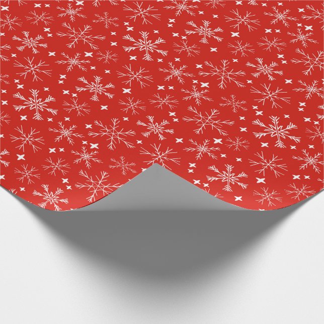 Christmas Snowflake Winter Wrapping Paper (Corner)