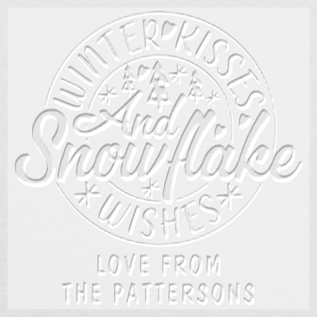 Christmas Snowflake Wishes Personalized Name Embosser (Design)