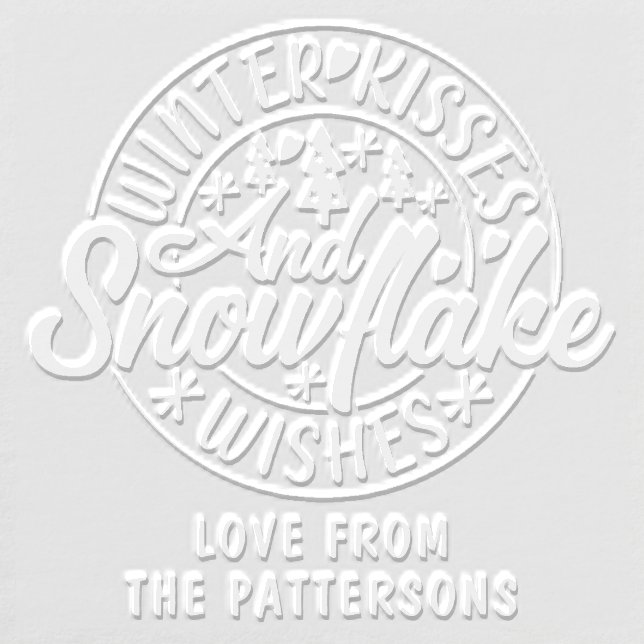 Christmas Snowflake Wishes Personalized Name Embosser (Design)