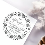 Christmas Snowflake Wreath Name & Return Address Self-inking Stamp<br><div class="desc">Easily personalize these custom Christmas Snowflake Wreath Name & Return Address self-inking rubber stamps with your own names and address. To customize these rubber stamps, click on "Personalize this template" and change the text in the boxes provided. Available in 9 different colors and 6 sizes. Please view your design on...</div>