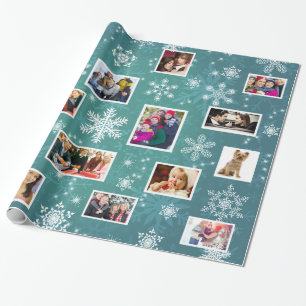 Christmas Snowflakes 15 Favorite Family Photos Wrapping Paper