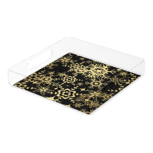 Christmas Snowflakes Acrylic Tray