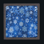 Christmas Snowflakes Blue and Silver Jewelry Box<br><div class="desc">You are viewing The Lee Hiller Photography Art and Designs Collection of Home and Office Decor,  Apparel,  Gifts and Collectibles. The Designs include Lee Hiller Photography and Mixed Media Digital Art Collection. You can view her Nature photography at http://HikeOurPlanet.com/ and follow her hiking blog within Hot Springs National Park.</div>