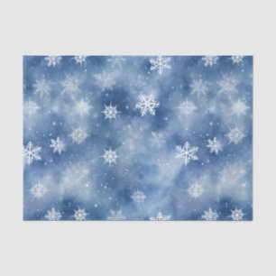 Christmas Snowflakes Blue Sky Tissue Paper