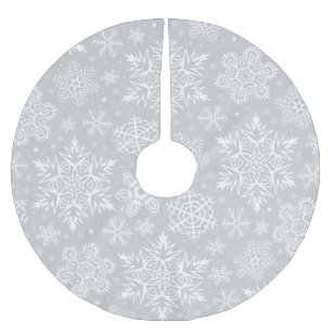 Christmas Snowflakes Brushed Polyester Tree Skirt