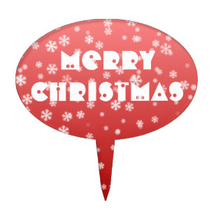 Christmas Snowflakes Cake Topper