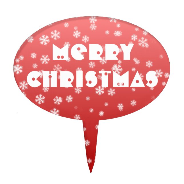 Christmas Snowflakes Cake Topper (Front)