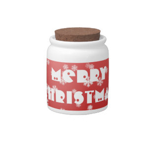 Christmas Snowflakes Candy Jar
