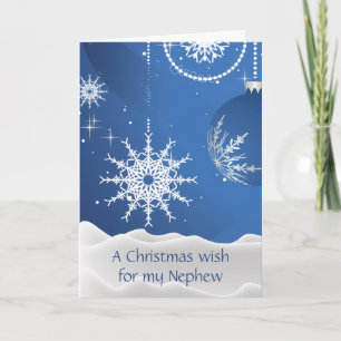 Christmas Snowflakes Card for Nephew