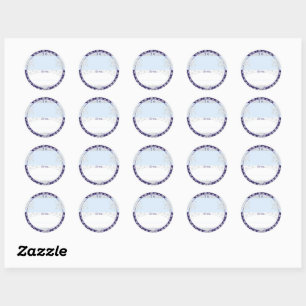 Christmas snowflakes classic round sticker