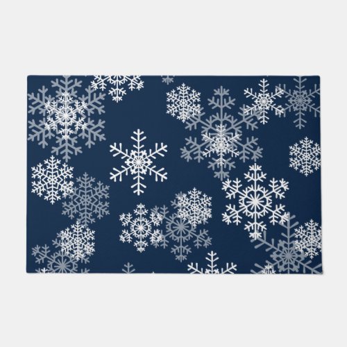 Christmas Snowflakes Doormat