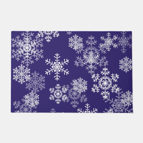 Christmas Snowflakes Doormat_Purple Doormat