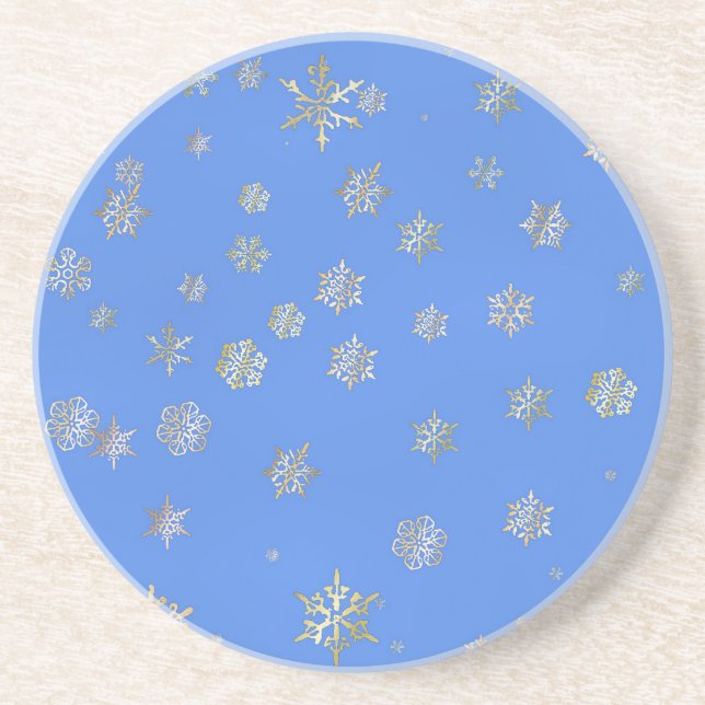 CHRISTMAS SNOWFLAKES DRINK COASTER (Front)