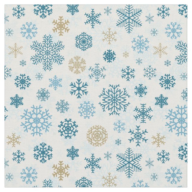 Christmas Snowflakes Fabric (Close Up)
