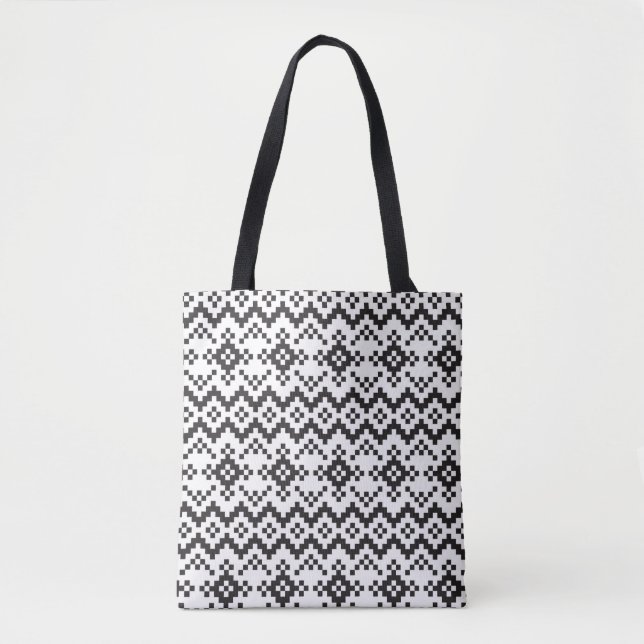 Christmas Snowflakes Fair Isle Seamless Patternart Tote Bag (Front)