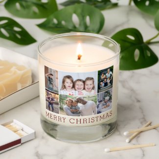 Christmas Snowflakes Family 6 Photo Collage