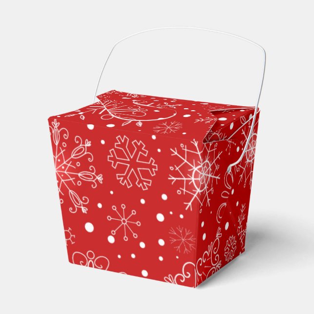 Christmas Snowflakes Favor Box (Front Side)