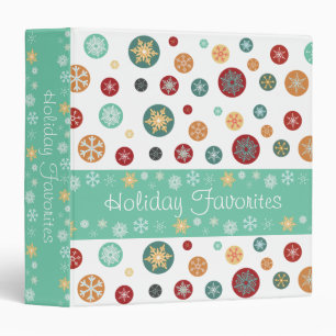 Christmas Snowflakes Favorite Holiday Recipes Binder