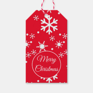 Christmas snowflakes gift tag
