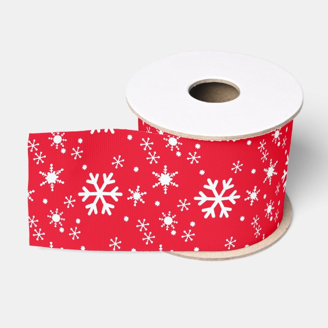 Christmas snowflakes Grosgrain Ribbon (Spool)