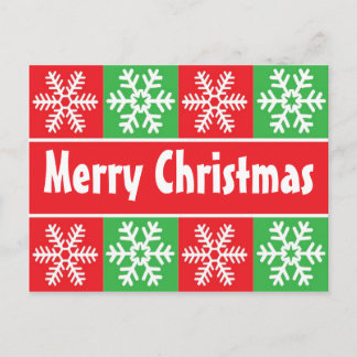 Christmas snowflakes holiday postcard