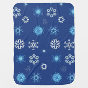 Christmas snowflakes in your bed baby blanket