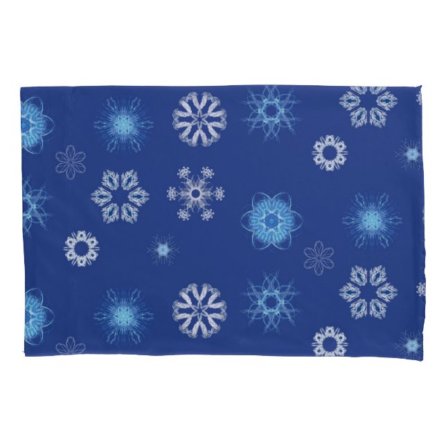 Christmas snowflakes in your bed pillow case (Front)