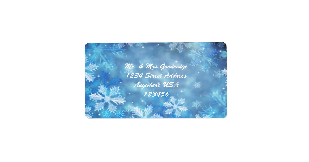 Christmas snowflakes Label | Zazzle