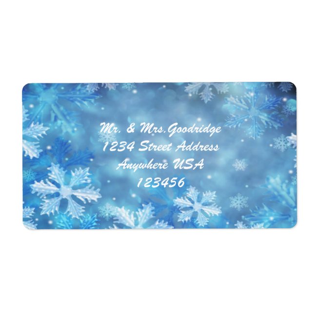 Christmas snowflakes Label (Front)