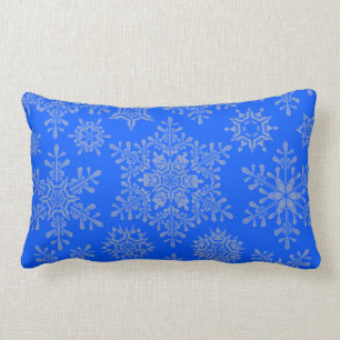 Christmas Snowflakes Lumbar Pillow