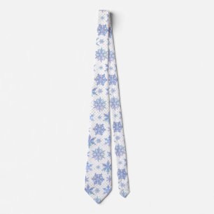 Christmas snowflakes neck tie
